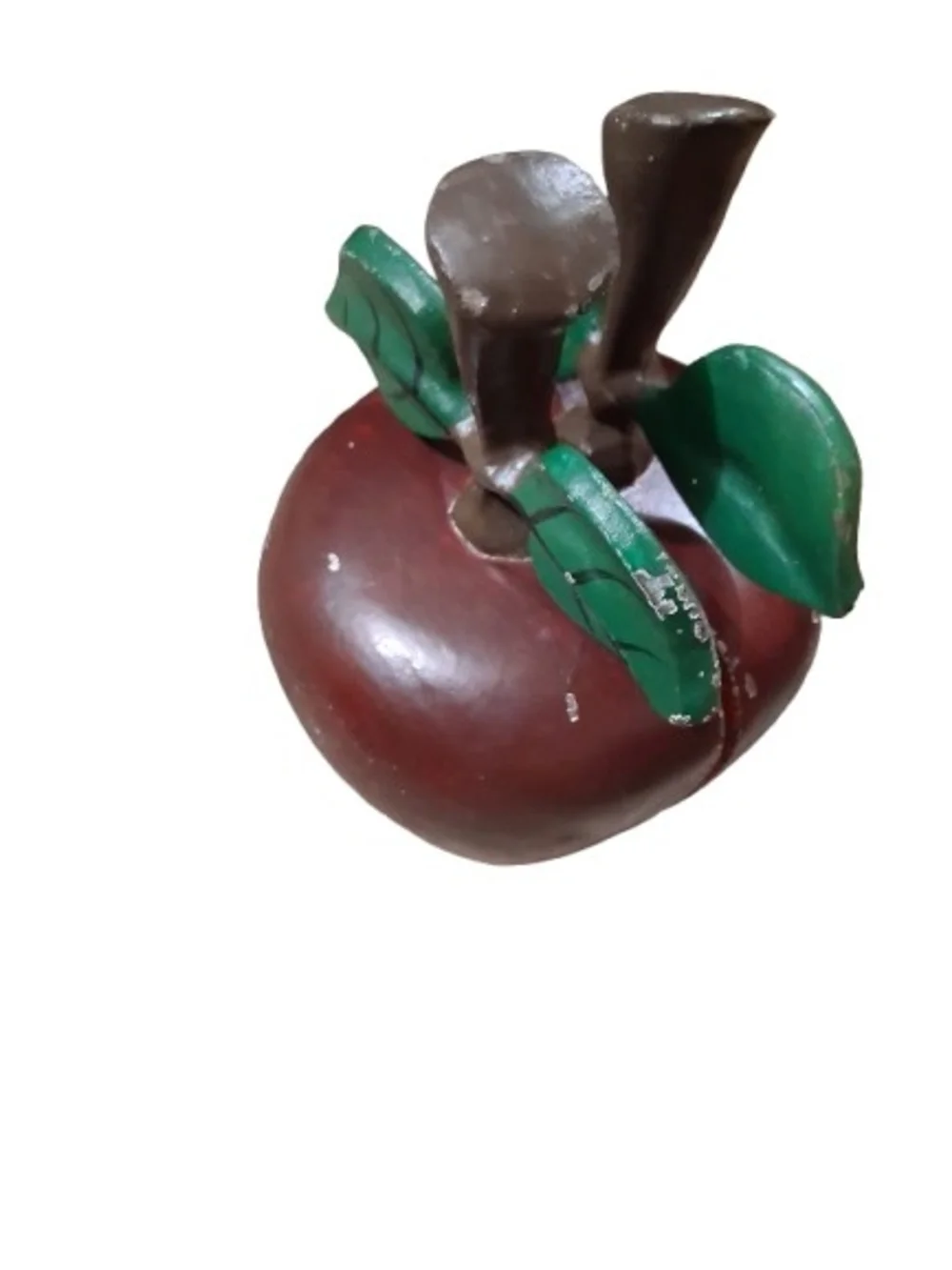 VTG Cast Iron Apple 2 Halves Decor, Door Stop, Book Ends